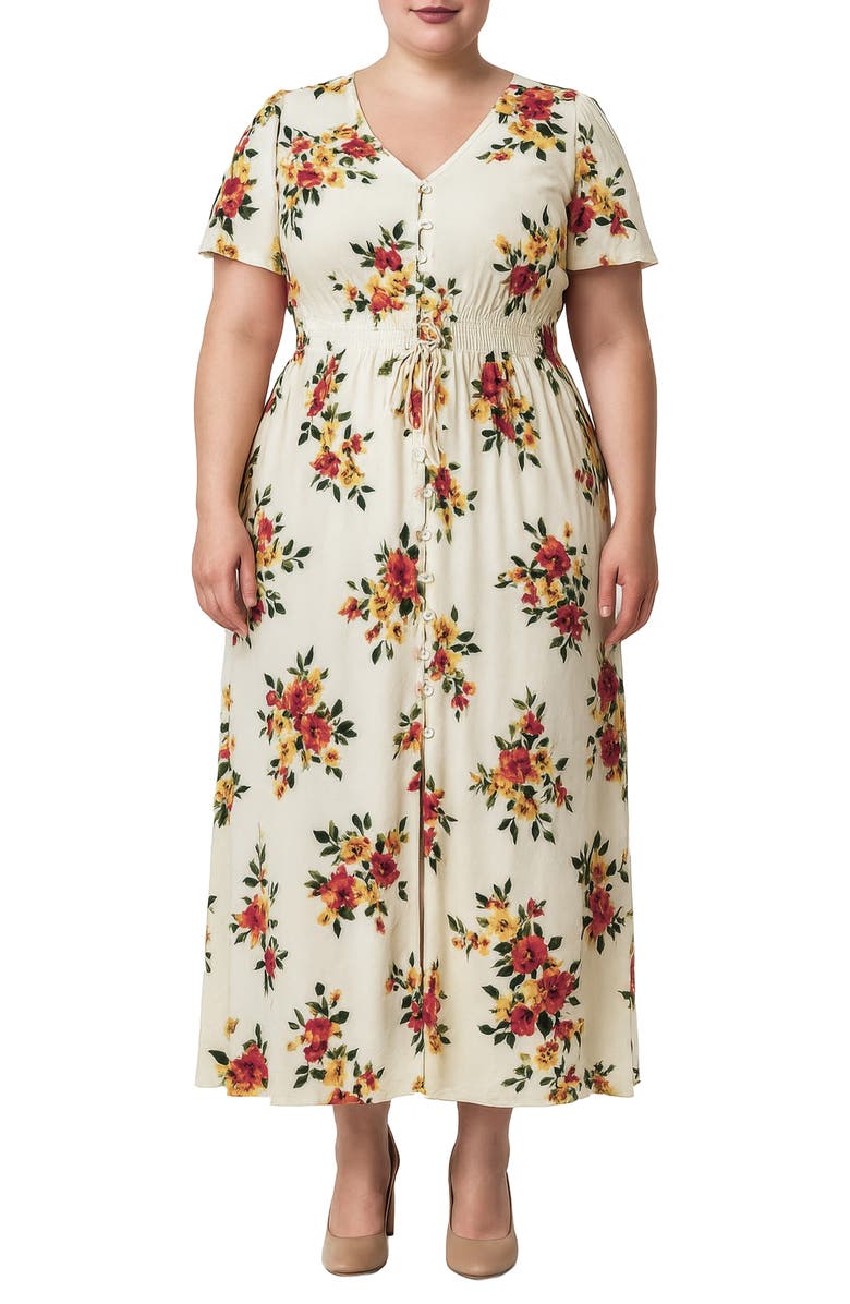 Standards & Practices Floral Midi Shirtdress, Alternate, color, Floral Print