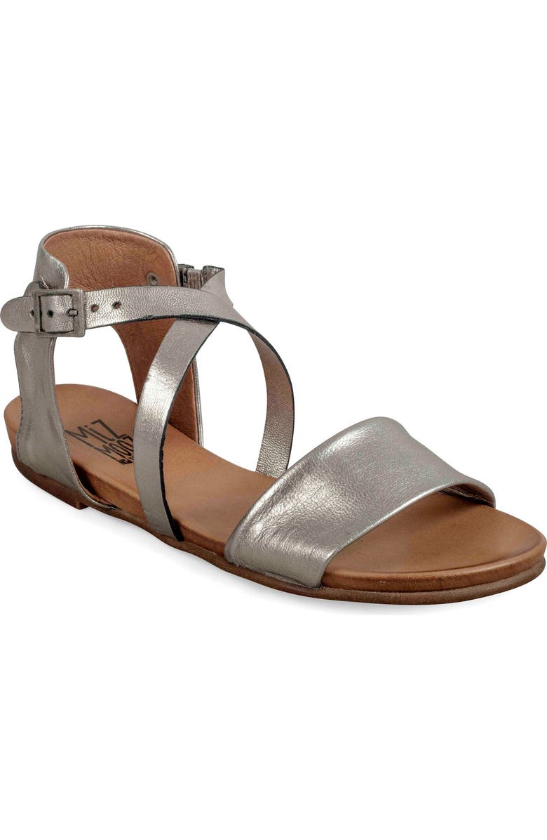 Miz Mooz Aster Sandal, Main, color, Pewter