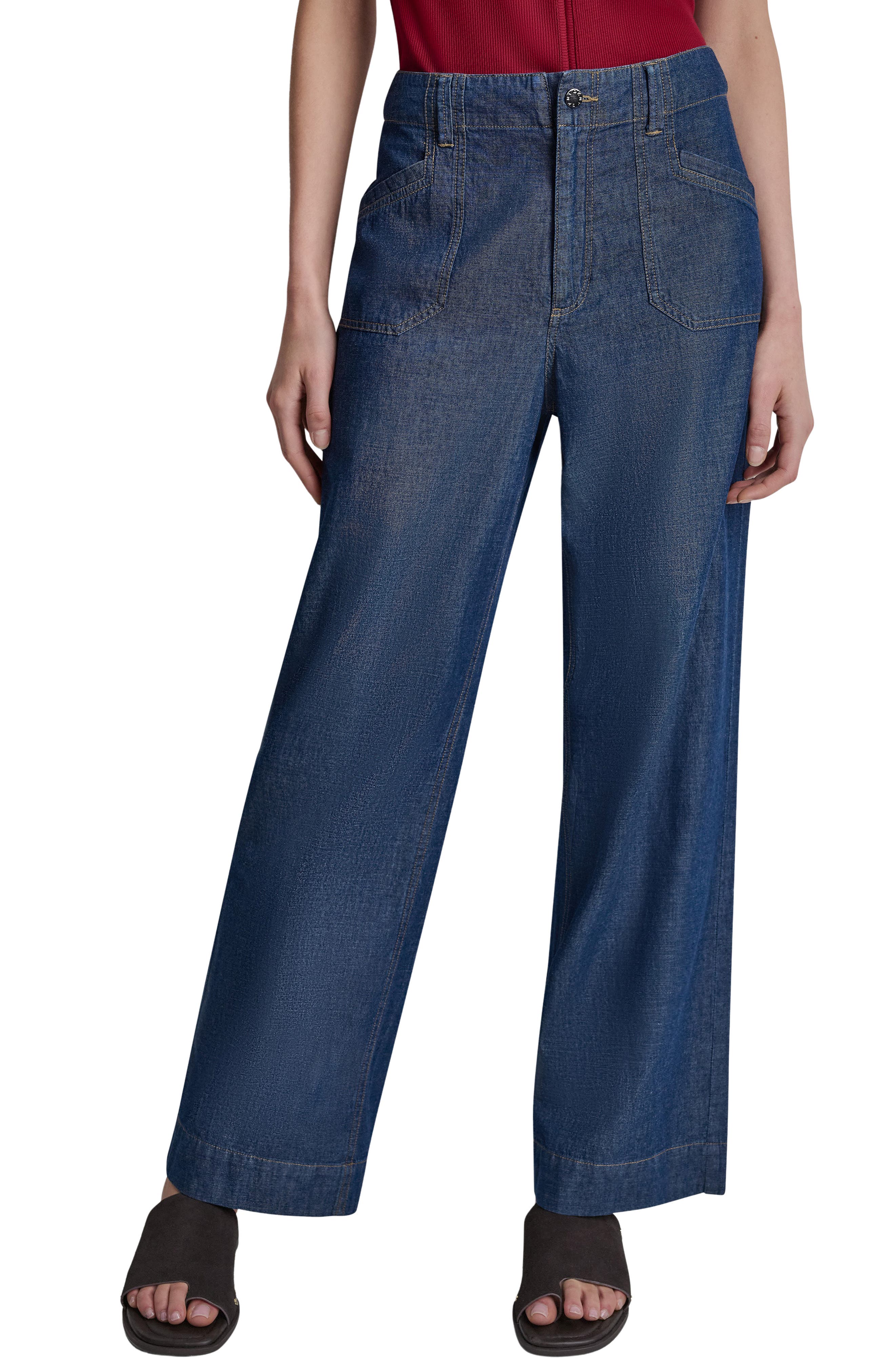 Wide Leg Ankle Jeans