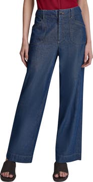 DKNY Wide Leg Ankle Jeans