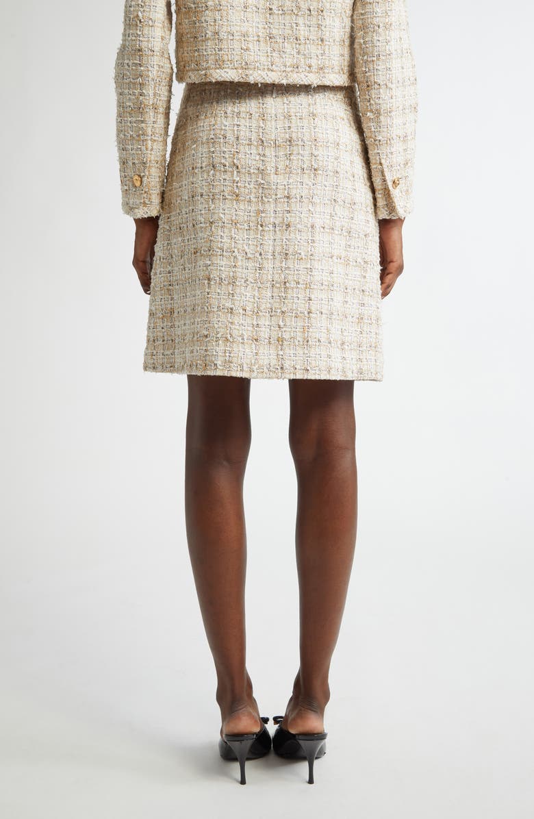 Fancy Metallic Tweed Miniskirt