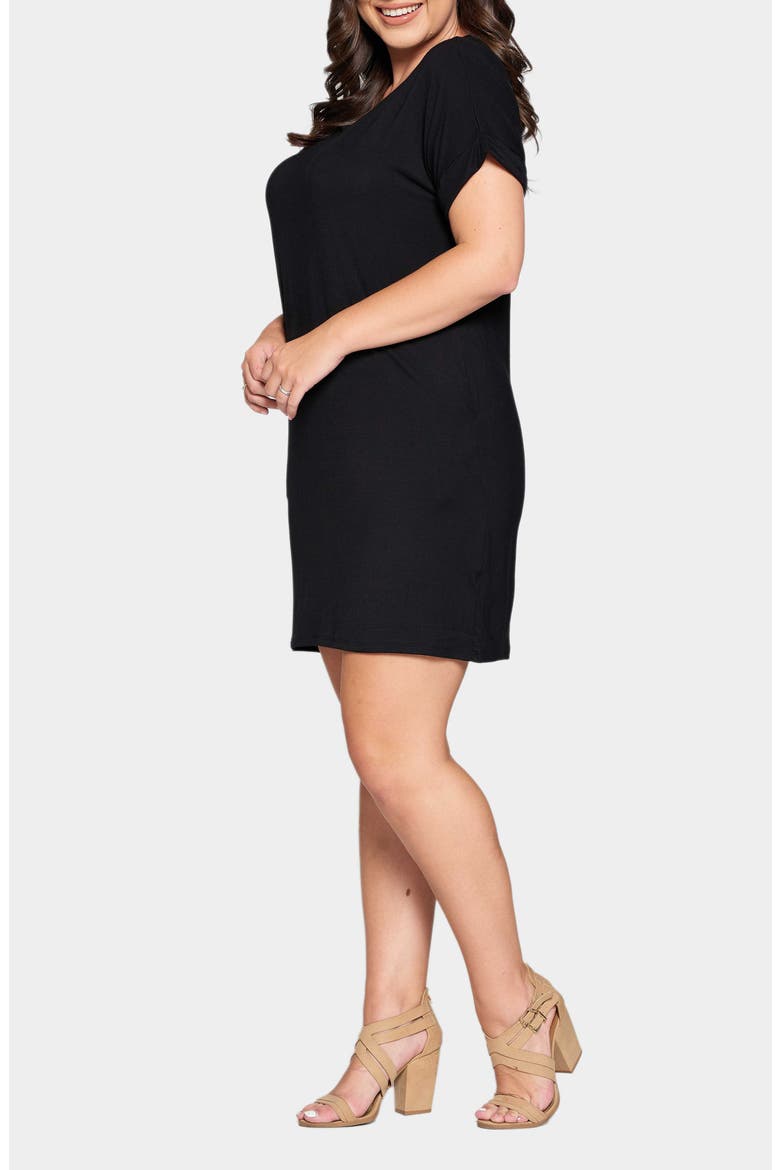 Mia Everyday T-Shirt Dress, Alternate, color, BLACK