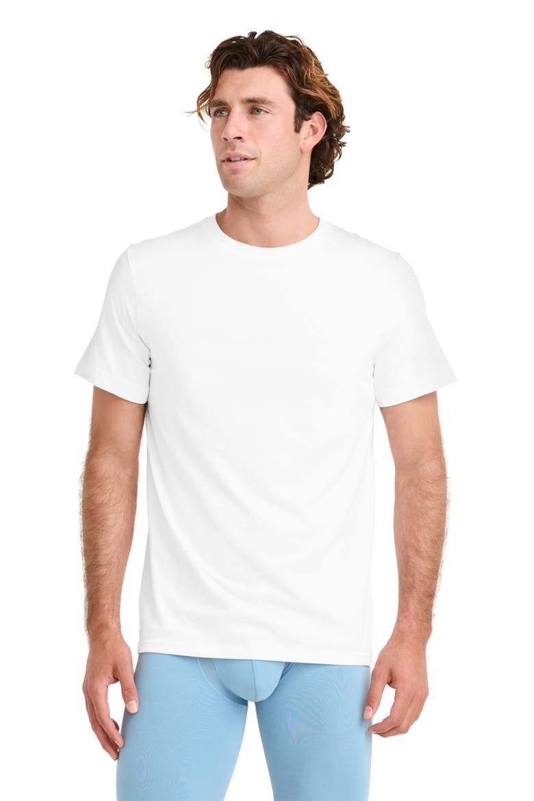 Mens 100% Cotton Classic Crew Neck Undershirt - 6 Pack, Alternate, color, White
