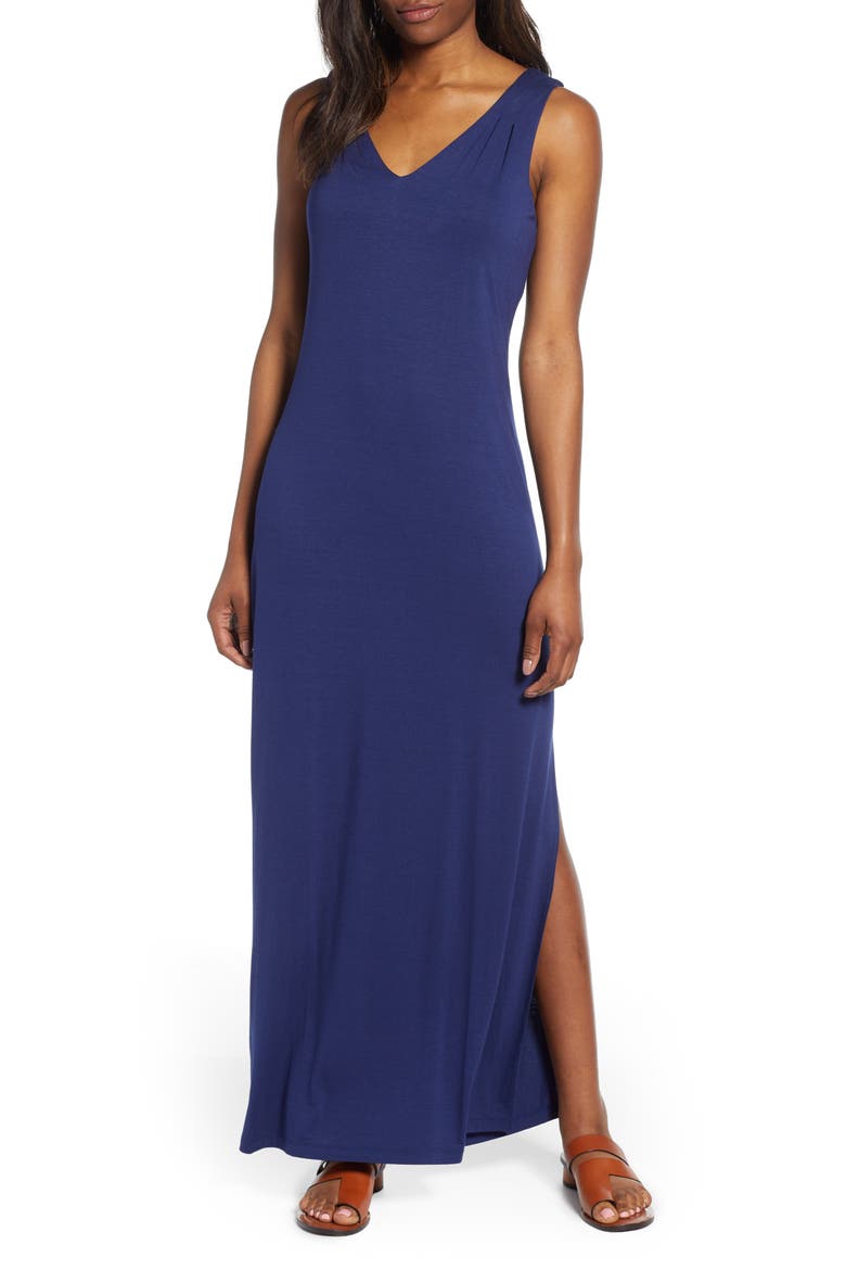 Tambour Maxi Dress, Main, color, ISLAND NAVY