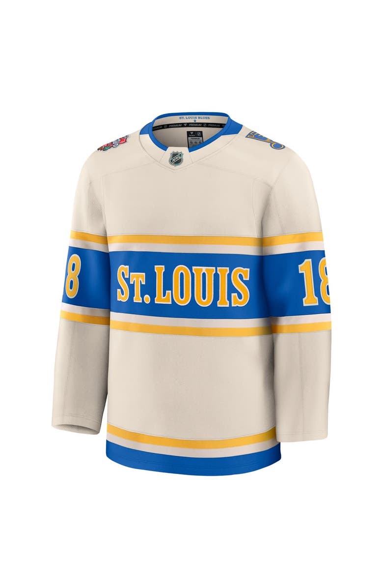 FANATICS Men's Fanatics Robert Thomas Cream St. Louis Blues 2025 NHL Winter Classic Premium Player Jersey, Alternate, color, 