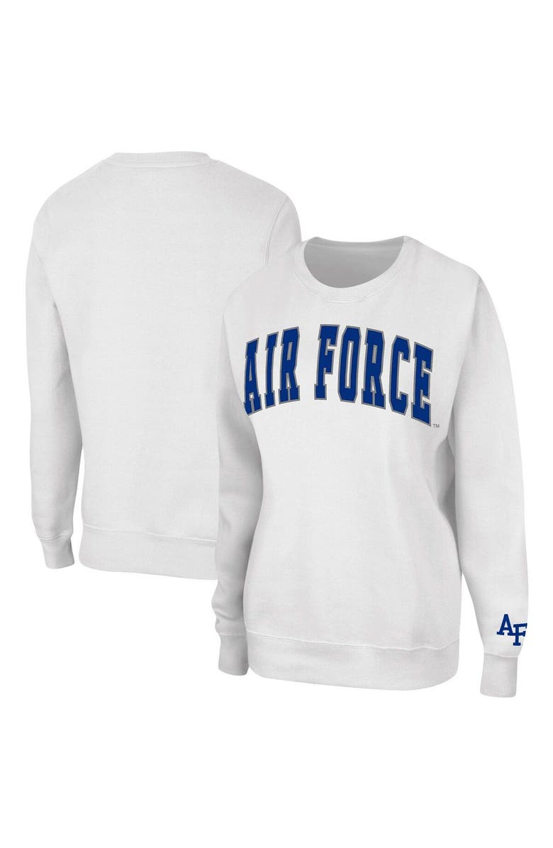 COLOSSEUM Women's Colosseum White Air Force Falcons Campanile Pullover Sweatshirt, Alternate, color, White