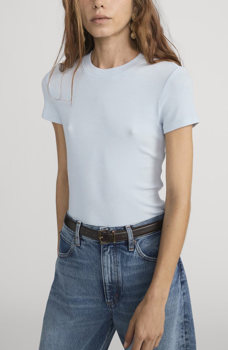 FRAME The Rib Baby T-Shirt, Alternate, color, Sky Blue