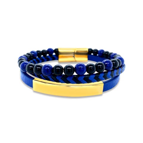 Sylvanus Bracelet Stack in Blue