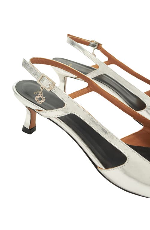 MAJE MAJE SILVER LEATHER STRAPPY HEELS