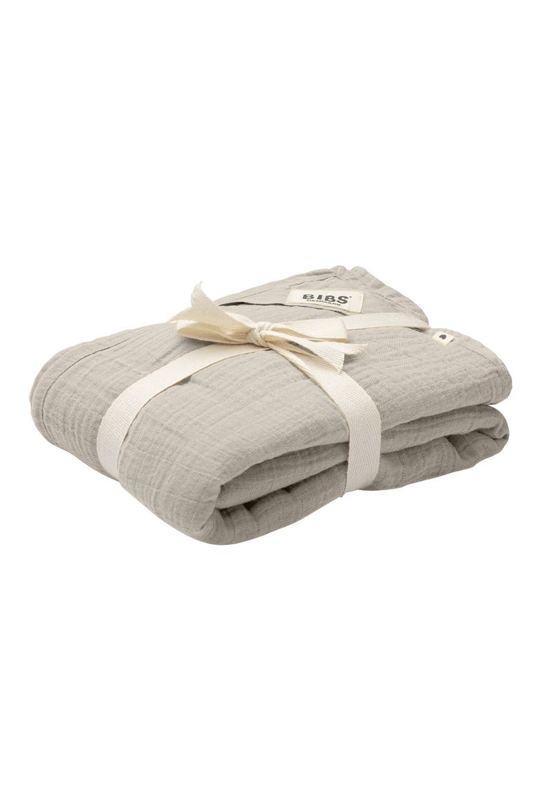 Organic Cotton Muslin Swaddle Blanket & Bib Set, Alternate, color, SAND