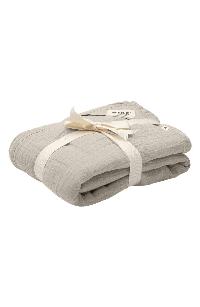 BIBS Organic Cotton Muslin Swaddle Blanket & Bib Set, Alternate, color, Sand