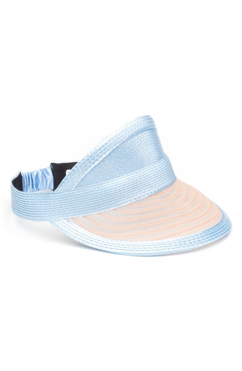 Eugenia Kim Vicky Blue Lacquered Visor, Main, color, 