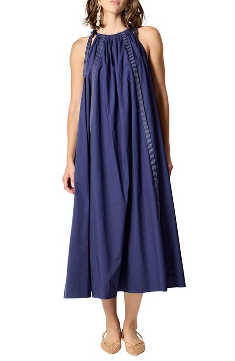 Tie Strap Trapeze Midi Sundress