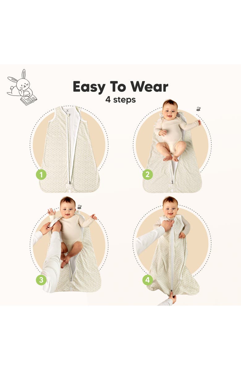 KeaBabies 2-Pack Snooze Sleep Sacks, Alternate, color, Bumble Bear