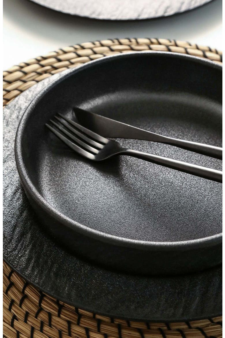 Senso New Bone China 12-Piece Dinnerware Set, Alternate, color, Black