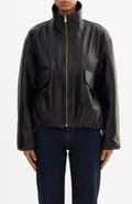 LAMARQUE RAMONA | Funnel Neck Leather Jacket