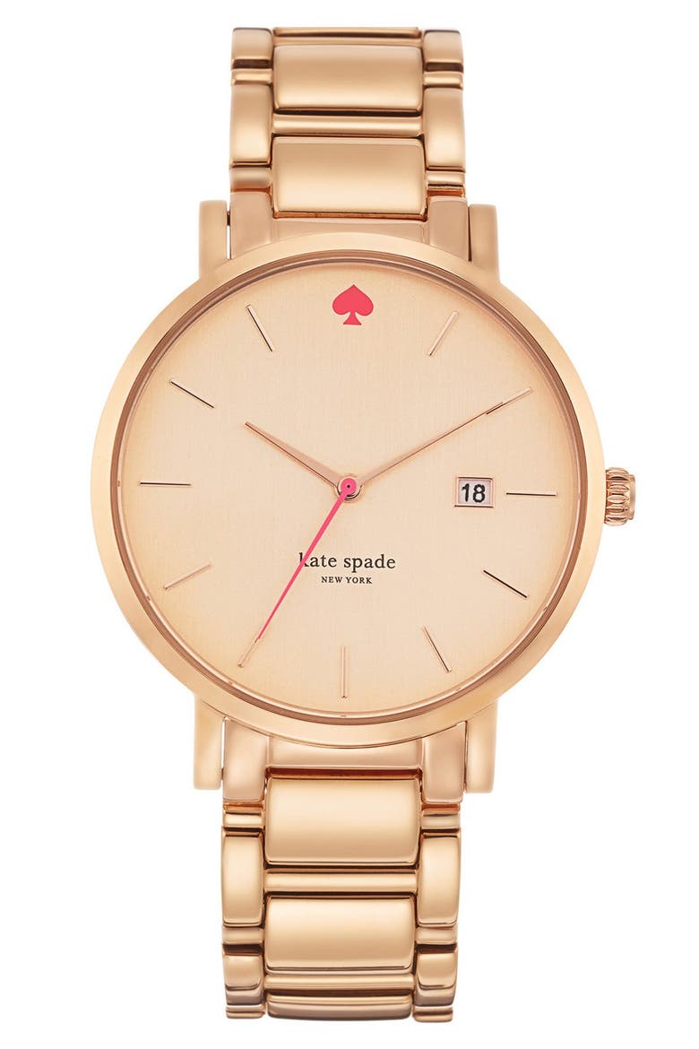 'gramercy grand' bracelet watch, 38mm, Main, color, ROSE GOLD