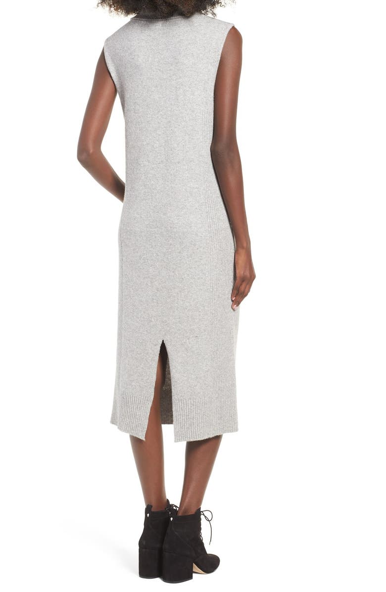BP. Sleeveless Turtleneck Knit Midi Dress, Alternate, color, 