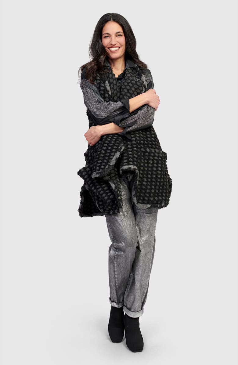 Alembika Ashen Cozy Draped Vest, Alternate, color, Net