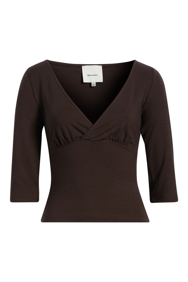 Aylani Surplice Neck Knit Top, Main, color, MOLE