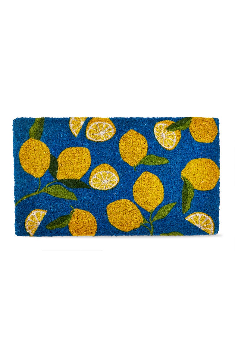 Lemons Coir Mat Multi Coir Everyday, Main, color, Blue