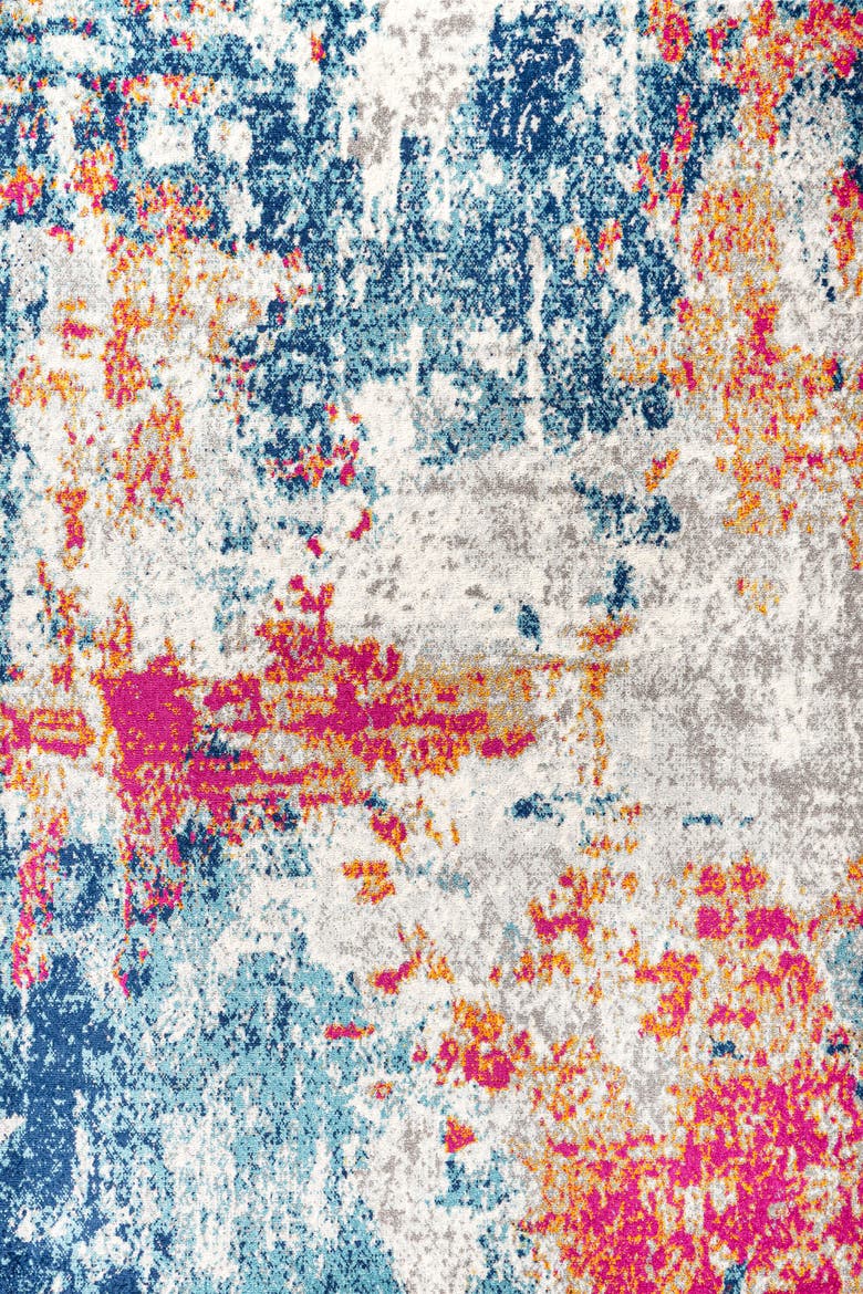Sunset Modern Abstract Area Rug, Main, color, Blue/Multi