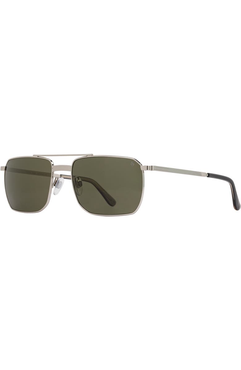 AO Eyewear Geoffrey 58mm Rectangle Nylon Non Polarized, Main, color, Silver - Gnn