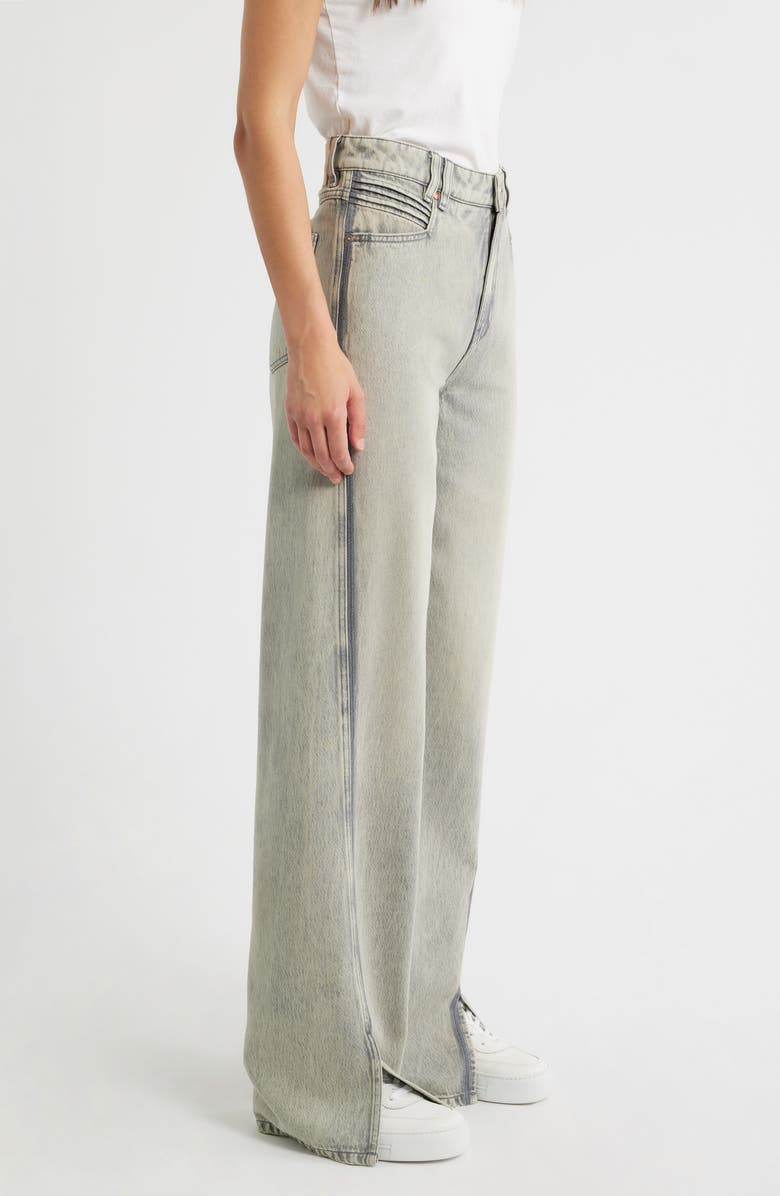 BOSS Orange Marlene High Waist Split Hem Flare Leg Jeans, Alternate, color, 