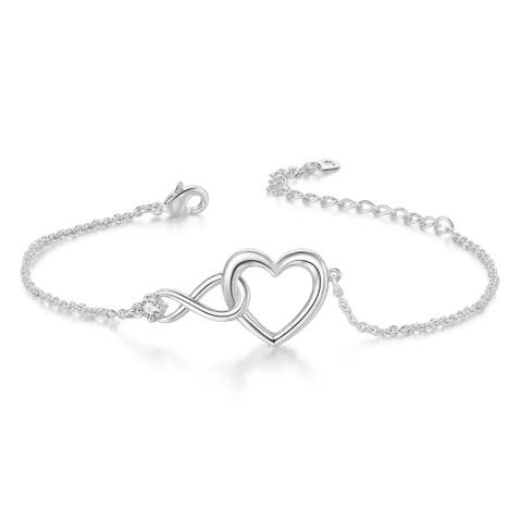 Crystal Infinity Heart Bracelet