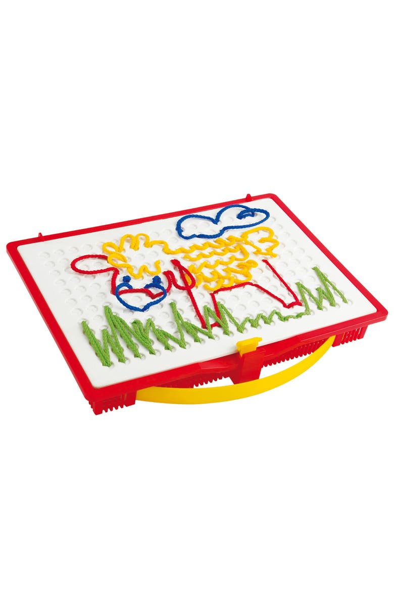 Quercetti Filo Filo Lacing String Art Toy, 18 Templates, Creative Play, Alternate, color, 