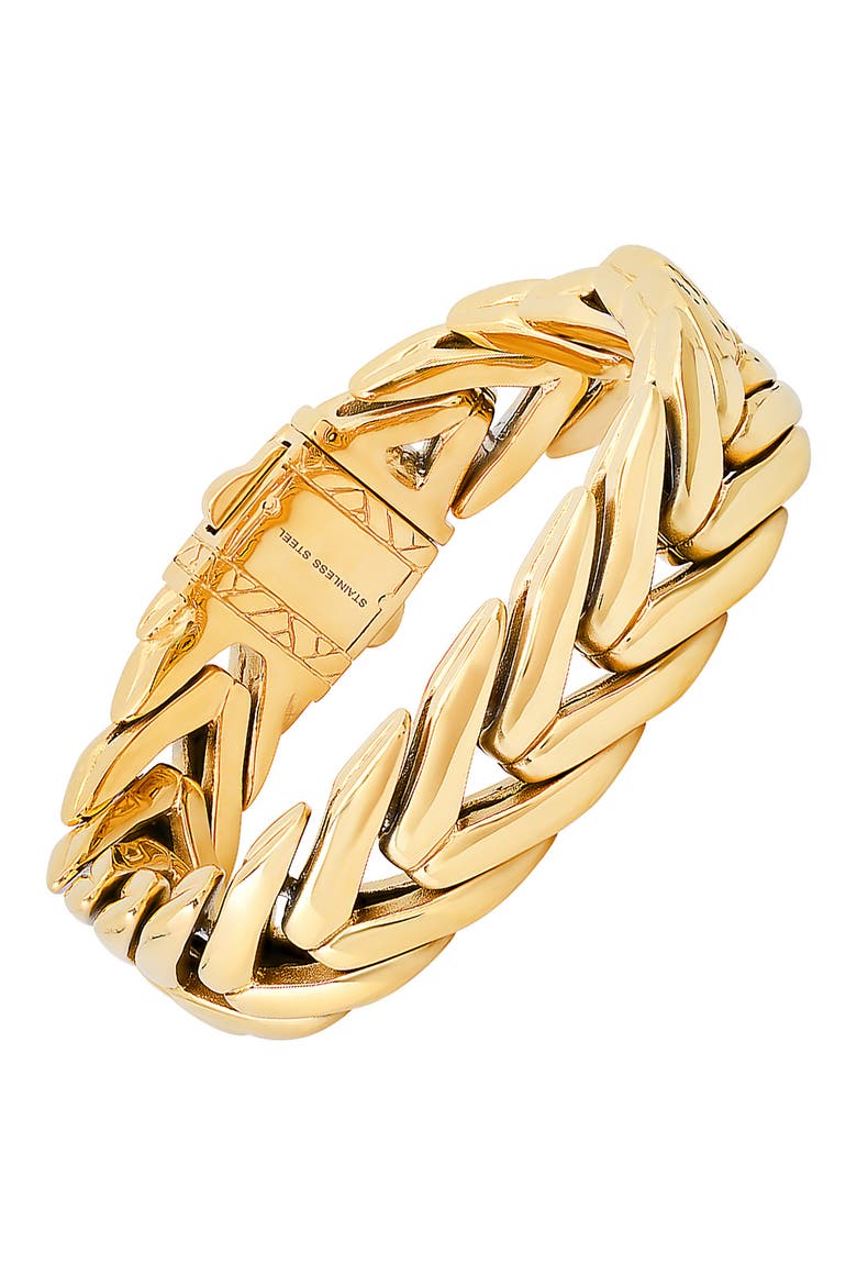 Chunky Wheat Chain Bracelet, Alternate, color, GOLD