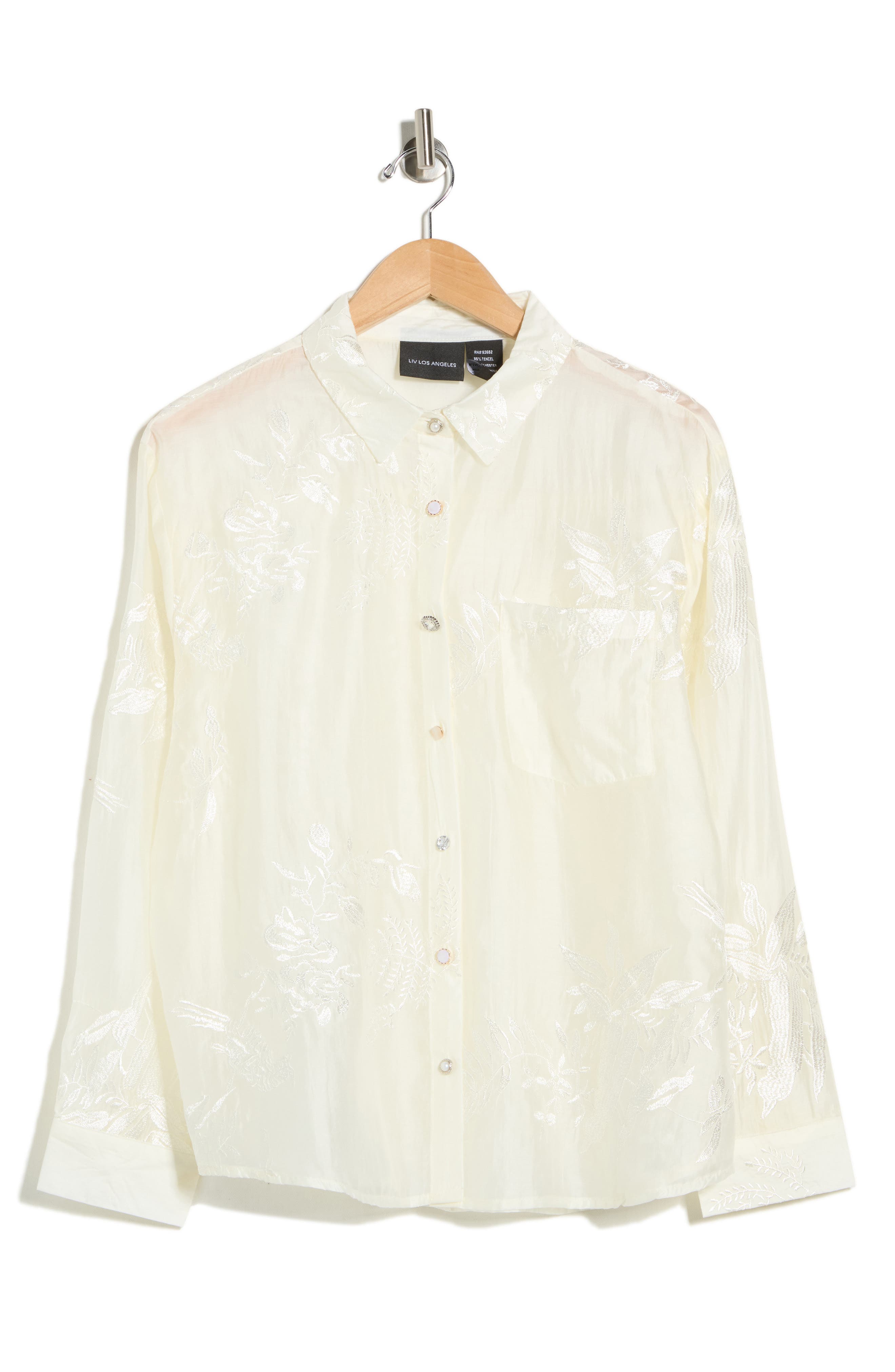 Forgotten Grace Embroidered Button-Up Shirt