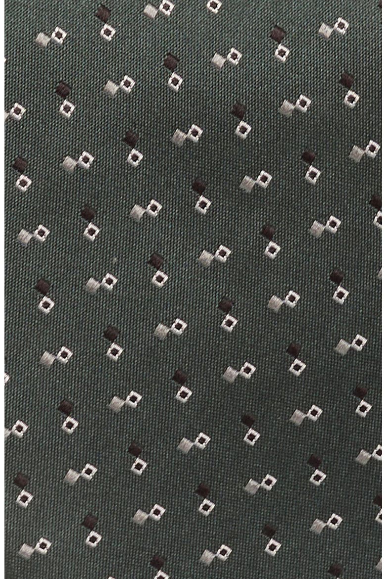 Diamond Silk Tie, Alternate, color, DARK GREEN FAN
