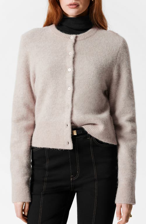 & Other Stories Alpaca & Wool Blend Cardigan In Mole Dusty Light