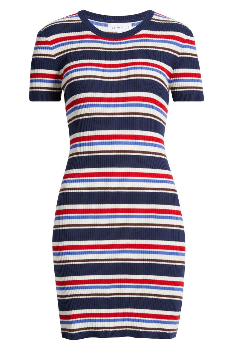 Stripe Rib Minidress, Alternate, color, SEASIDE STRIPE