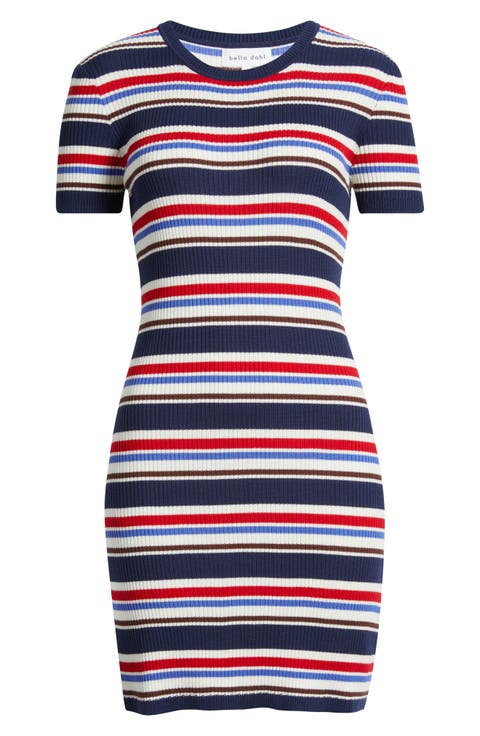 Stripe Rib Minidress