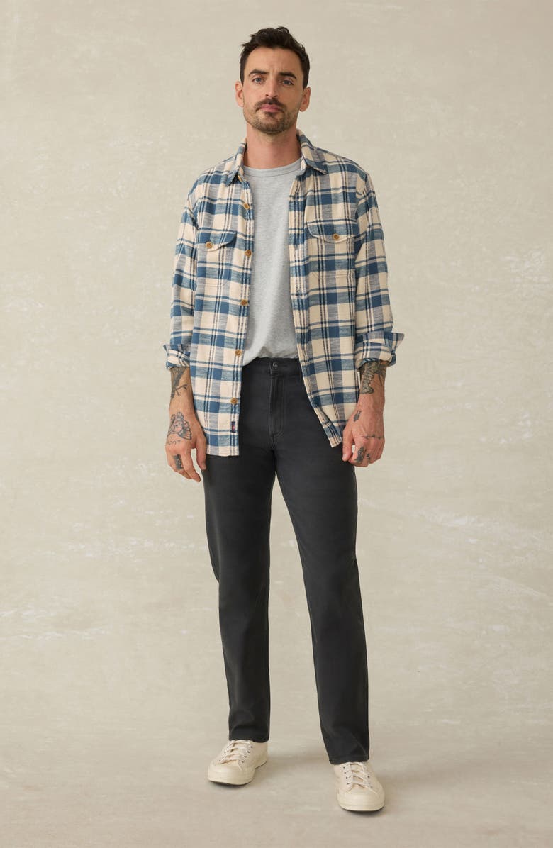 Faherty Terry Five-Pocket Stretch Pants, Alternate, color, Onyx Black