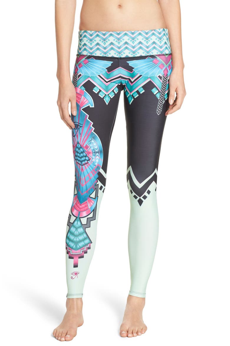 Graphic Long Leggings, Main, color, CLEO