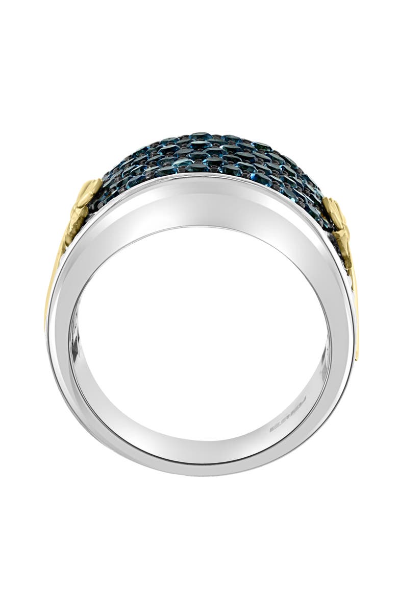 EFFY Two Tone London BLue Topaz Wide Band Ring, Alternate, color, 