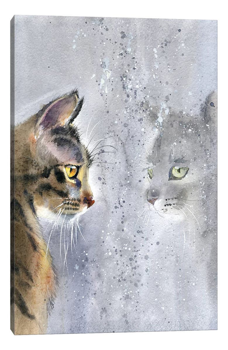 iCanvas Cat by the Window II by Marina Ignatova Canvas Artwork, 18"x12", Main, color, Gray