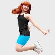 CITY THREADS Girls 100% Soft Cotton Long Bike Shorts USA-Made