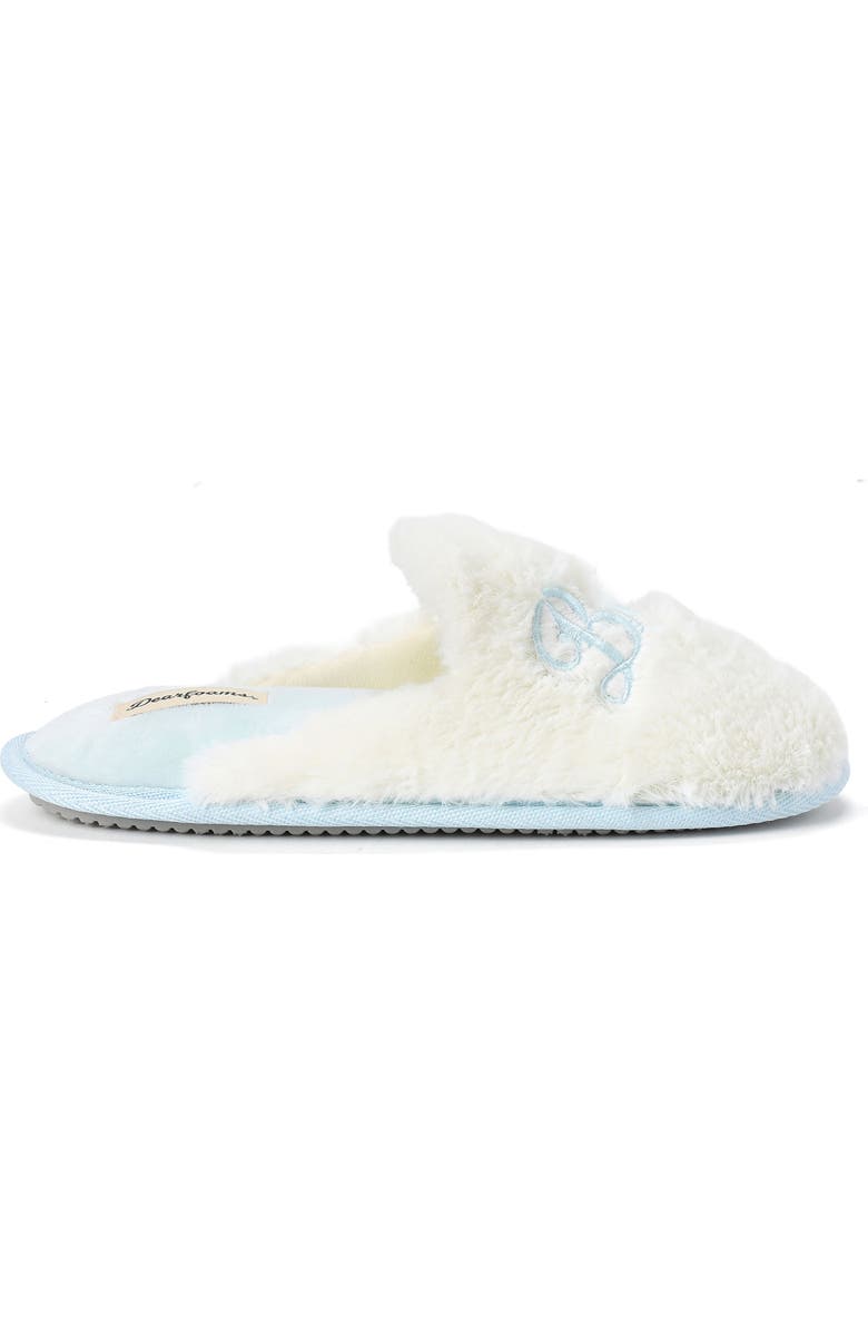 DEARFOAMS Bride Faux Fur Slipper, Alternate, color, Cream