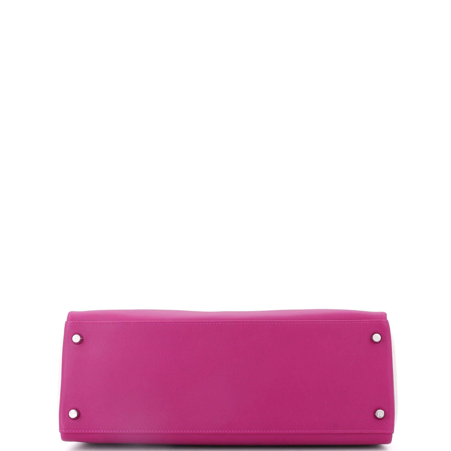 Pre-Owned Hermes Kelly Handbag Bicolor Evercolor with Brushed Palladium Hardware 35, Alternate, color, 