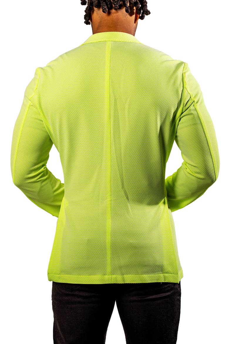 Neon Unconstructed Knit Blazer, Alternate, color, GREEN