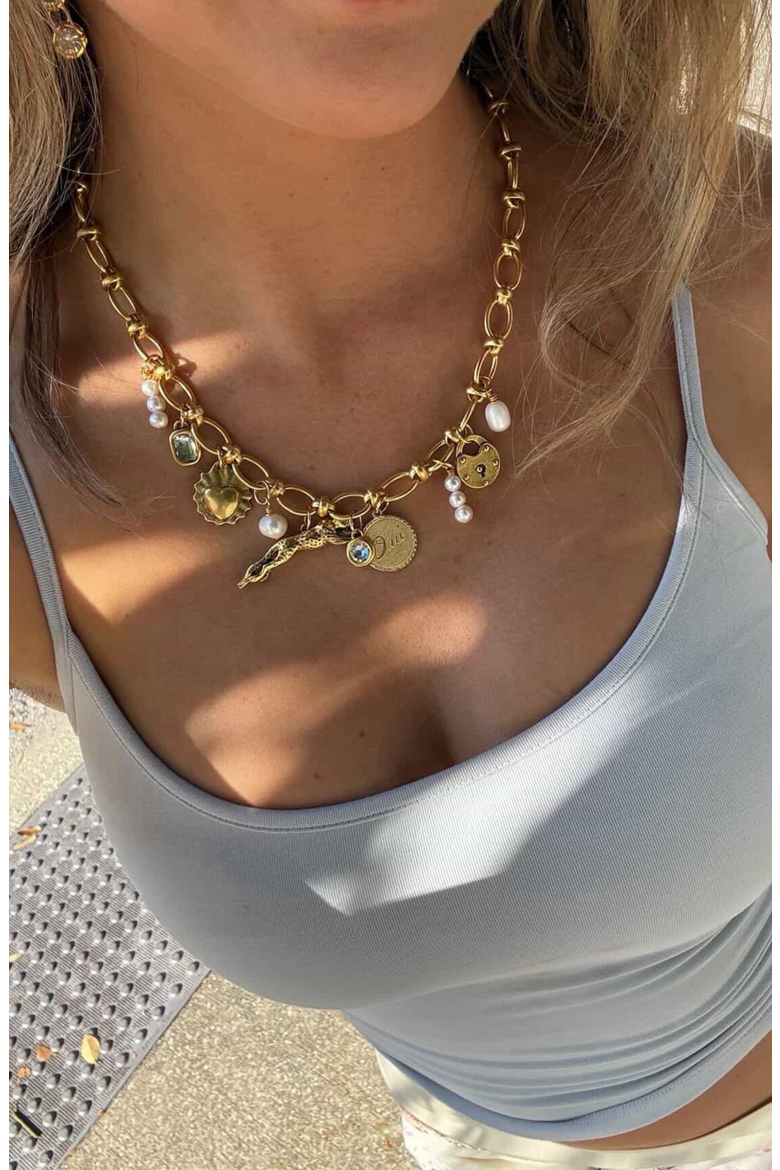 Lola Necklace, Alternate, color, Gold