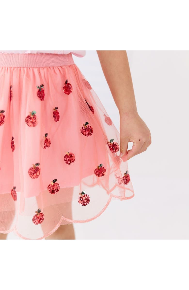 Sweet Wink Apple Sequin Scalloped Tutu Skirt, Alternate, color, Mauve