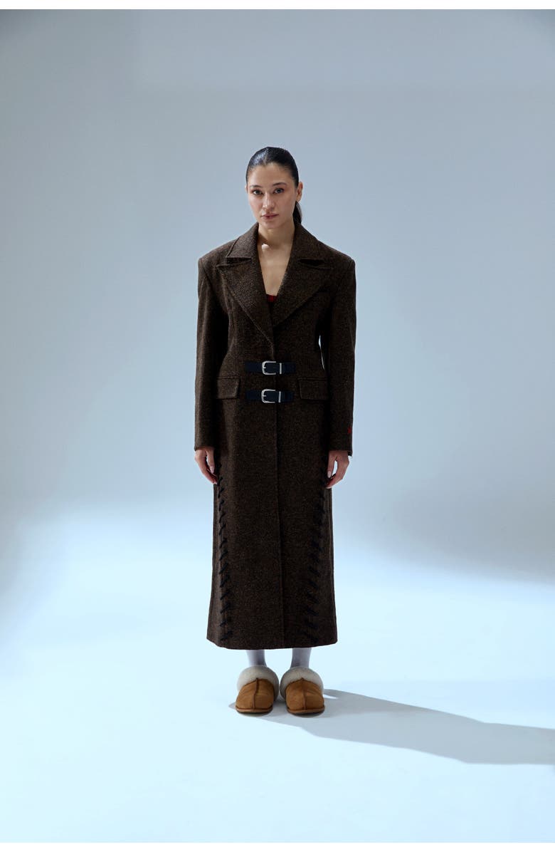 PCFG Cashmere 
Wool Blend Your *Itch Cashmere Blend Long Overcoat, Alternate, color, Brown