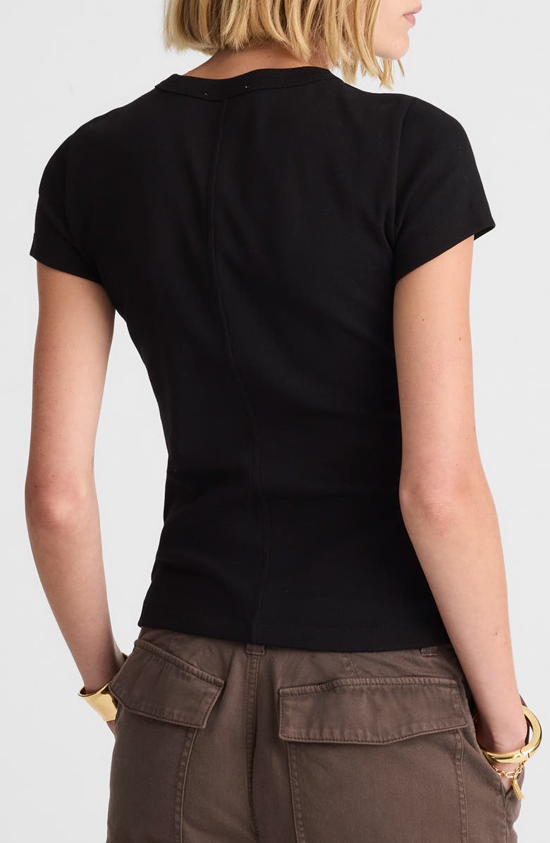 Madewell The '90s Crewneck Compact Cotton T-Shirt, Alternate, color, Jet Black