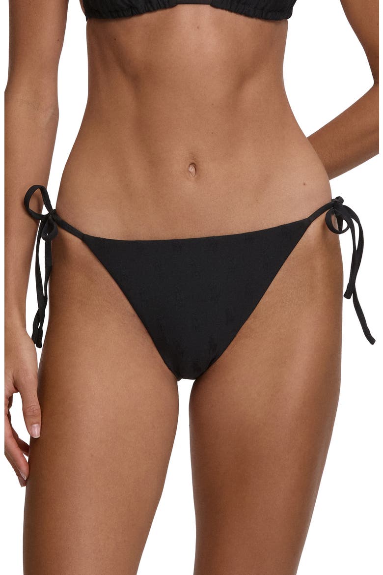 RIcky Side Tie Bikini Bottoms, Main, color, BLACK