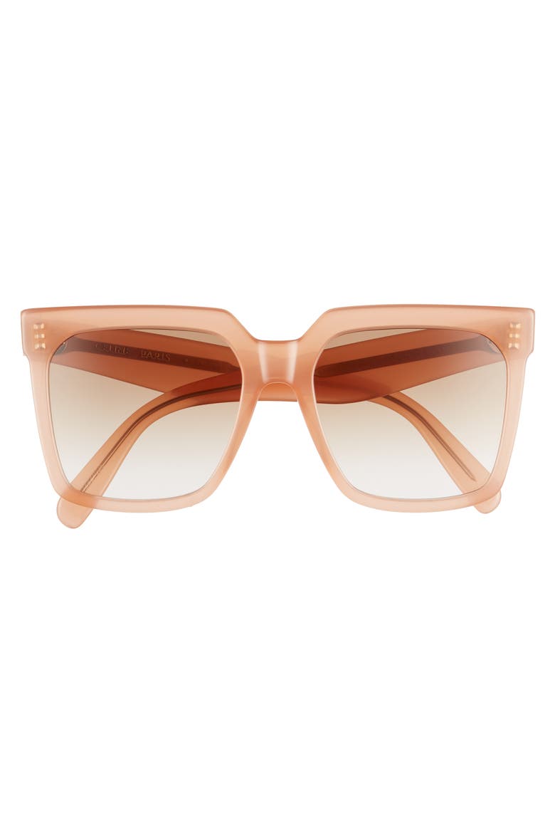 55mm Gradient Square Sunglasses, Alternate, color, SHINY PINK/ GRADIENT BROWN